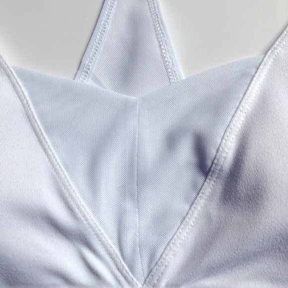 NEW AUTHENTIC AMERICAN HERITAGE Sports Bra Racerback Straps Medium White NWOT - Picture 5 of 15